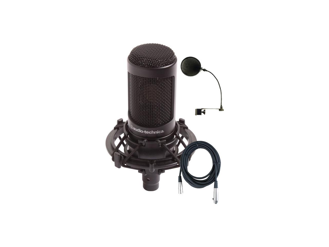 Audio Technica AT2035 W/Shock Mount , Pop Filter, and Microphone