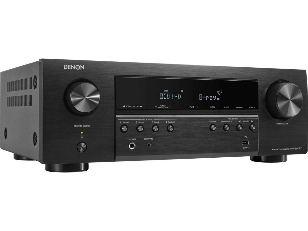 Refurbished Denon AVRS570BT 5.2 Channel AV Receiver 8K HD Audio