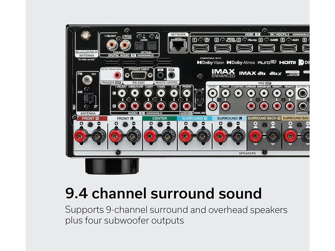 Refurbished Denon AVRX3800H 9.4 Channel 8K Home Theater Receiver IMAX