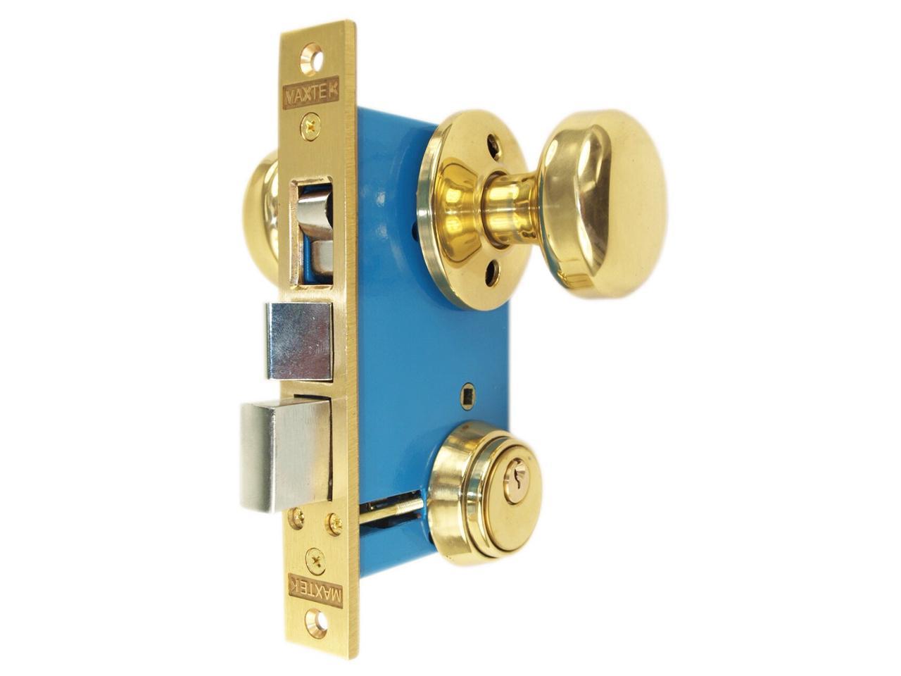 Maxtech Right Hand Reverse Double Cylinder Iron Gate Mortise Lockset 