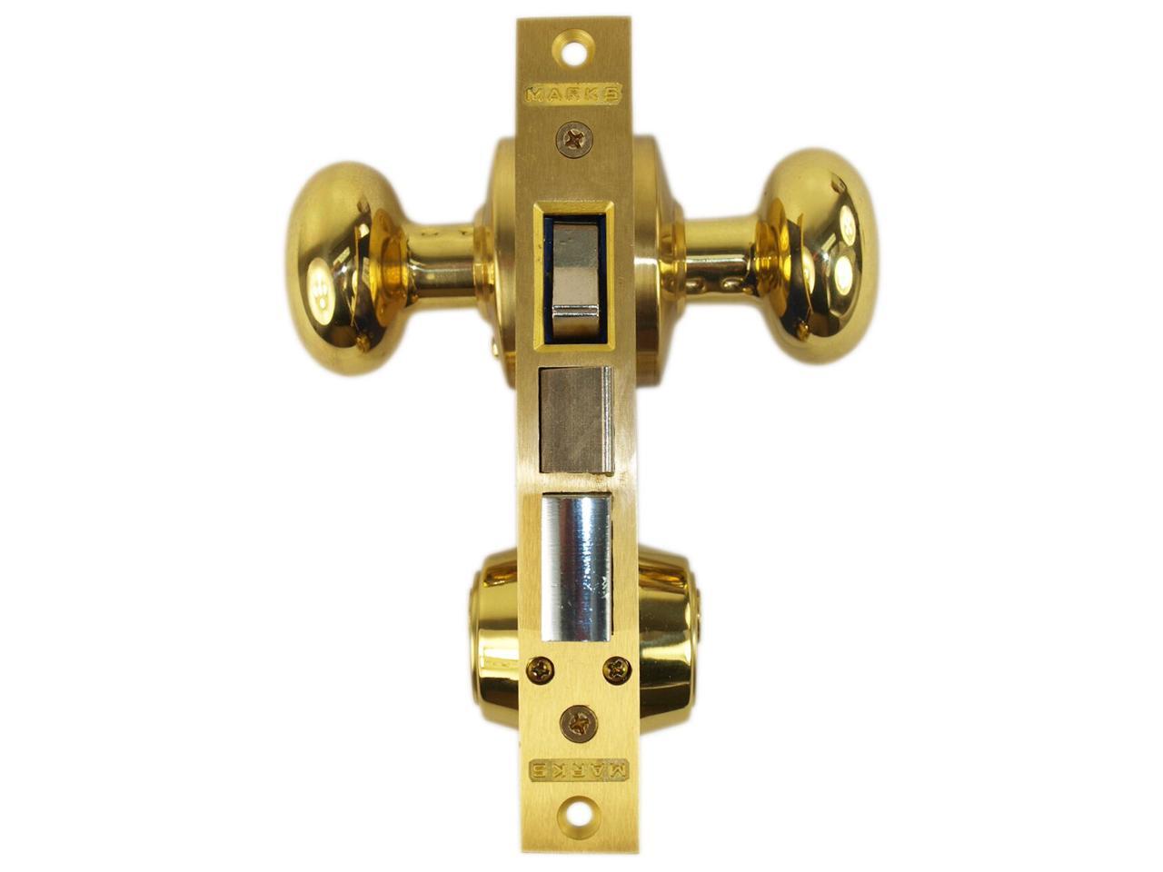 Marks 22AC LHR Polished Brass Finish Left Hand Reverse Double Cylinder