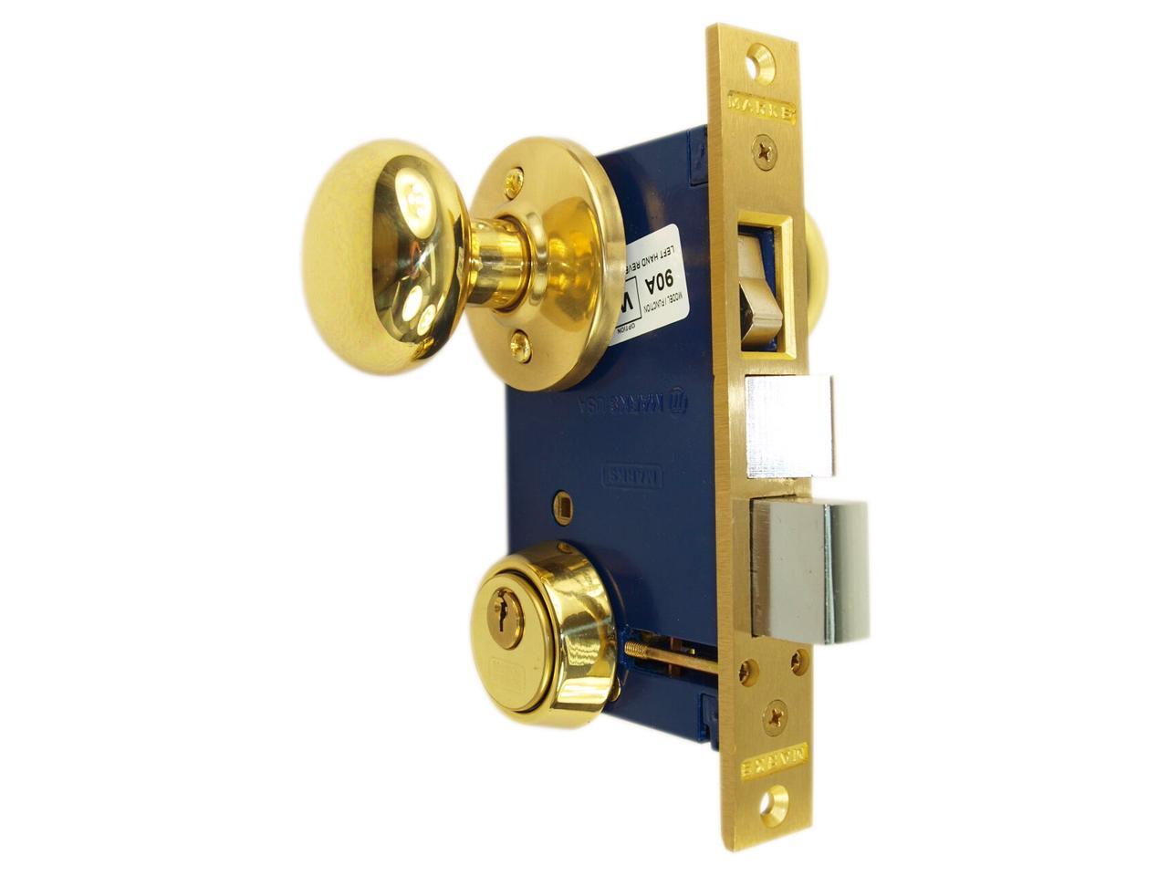 Marks 22AC LHR Polished Brass Finish Left Hand Reverse Double Cylinder