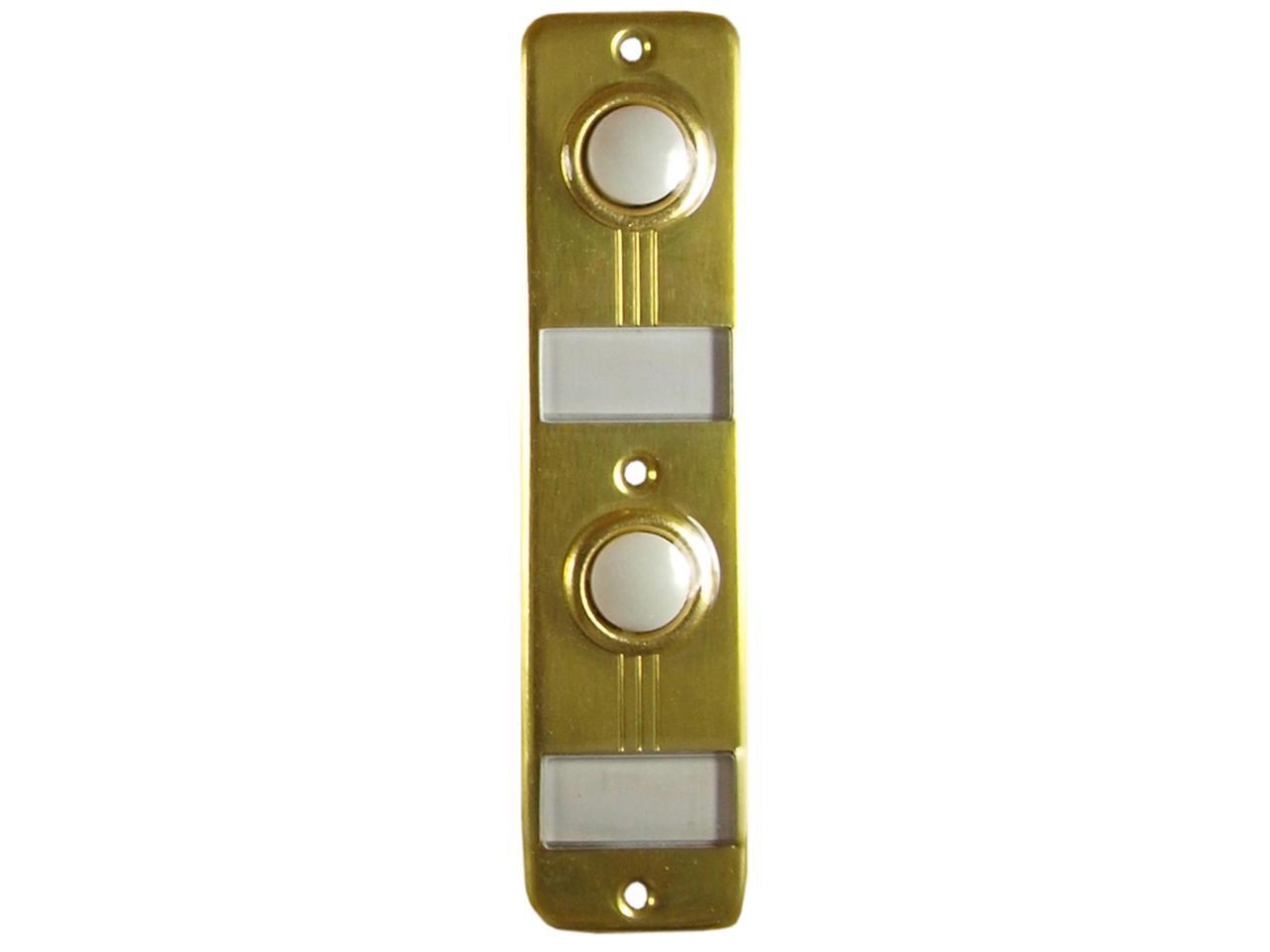 Lee Electric, BC268LG, Gold, Wired Double Lighted Push Button With Name