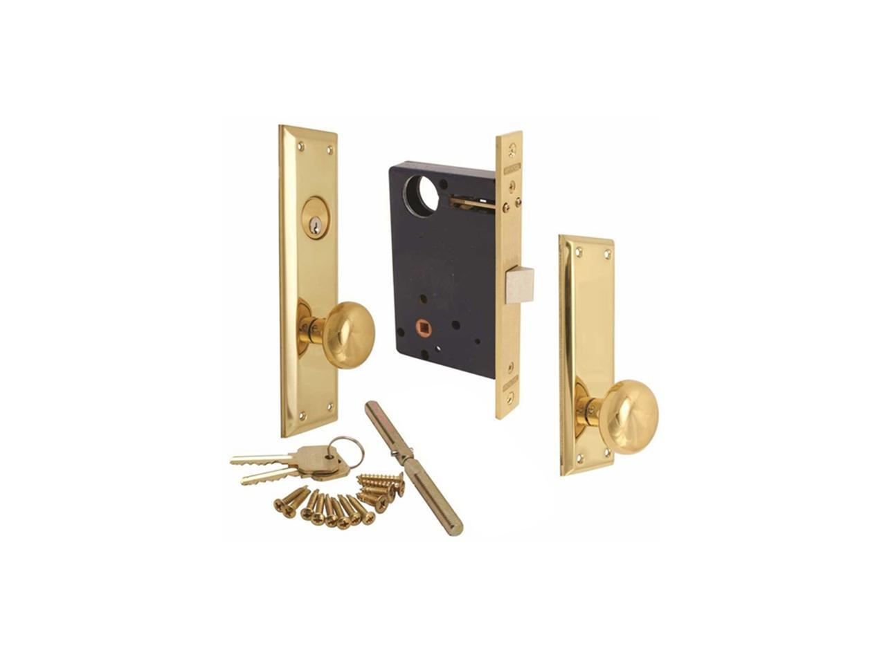 Marks Metro 91DW/3, Polished Brass Left Hand Mortise Lock Knob ...