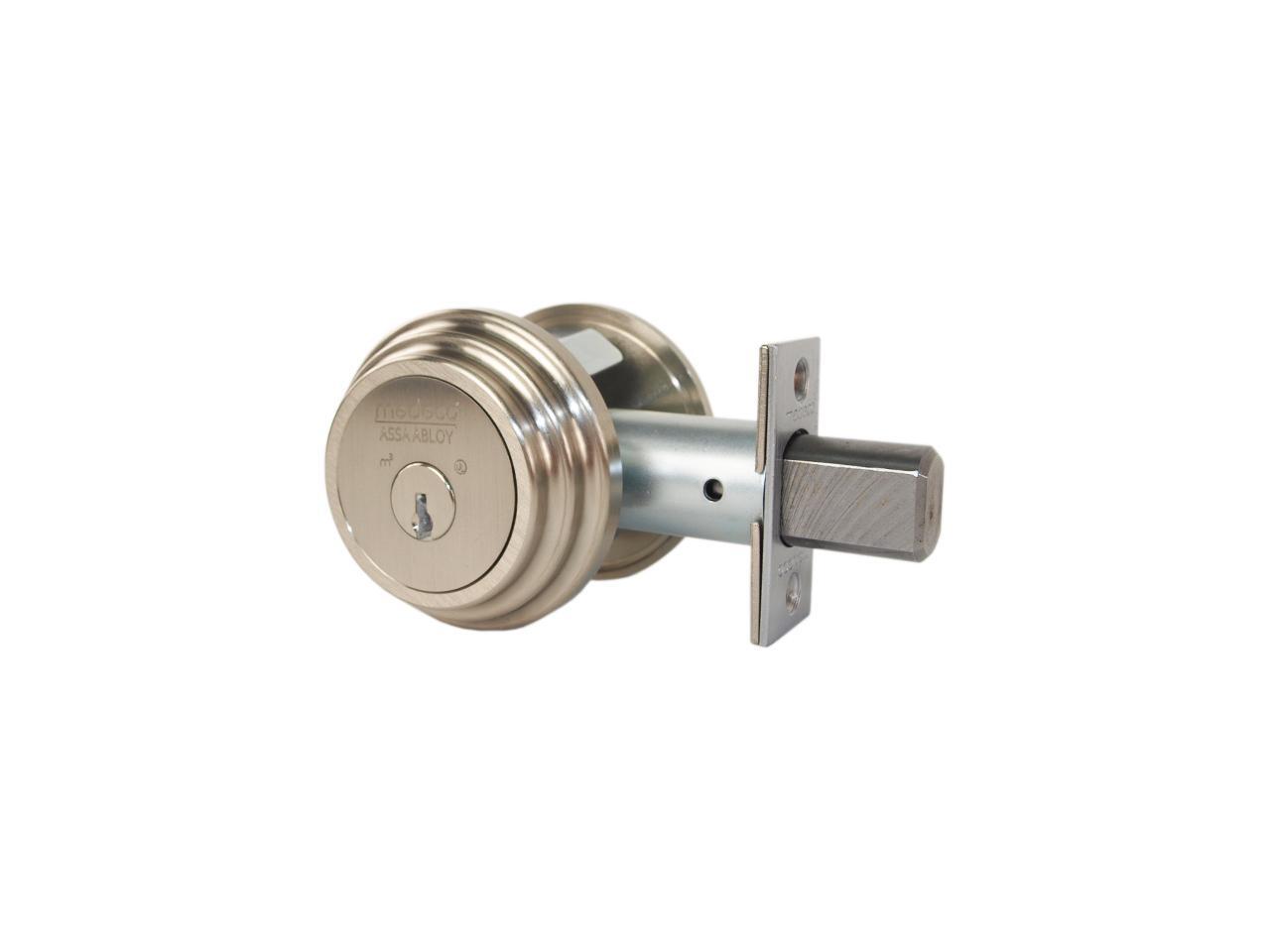 Medeco Maxum 11R603619S1 Satin Nickel US15 Grade 1 Single Cylinder Tubular Deadlock Deadbolt