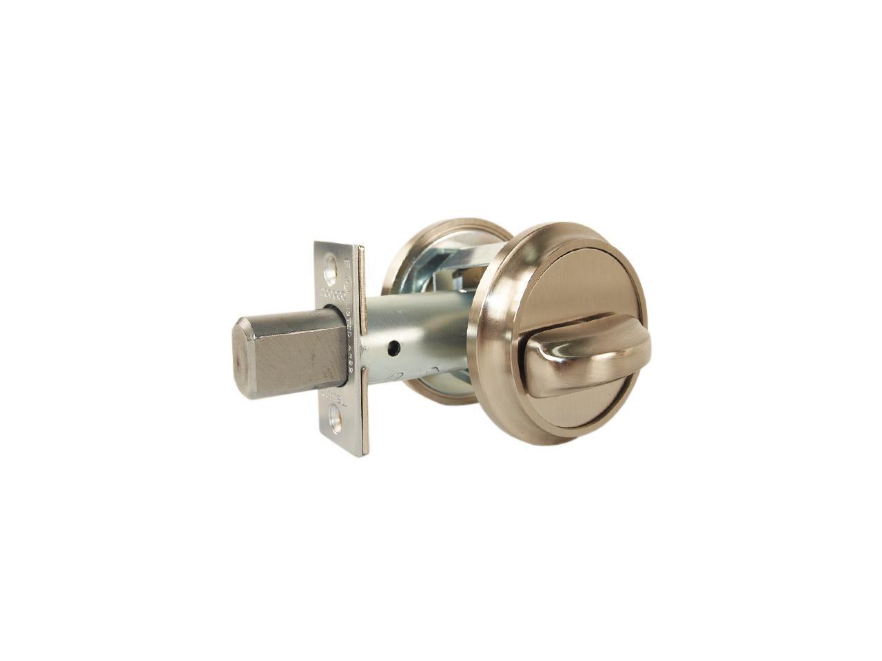 Medeco Maxum 11R603619S1 Satin Nickel US15 Grade 1 Single Cylinder Tubular Deadlock Deadbolt