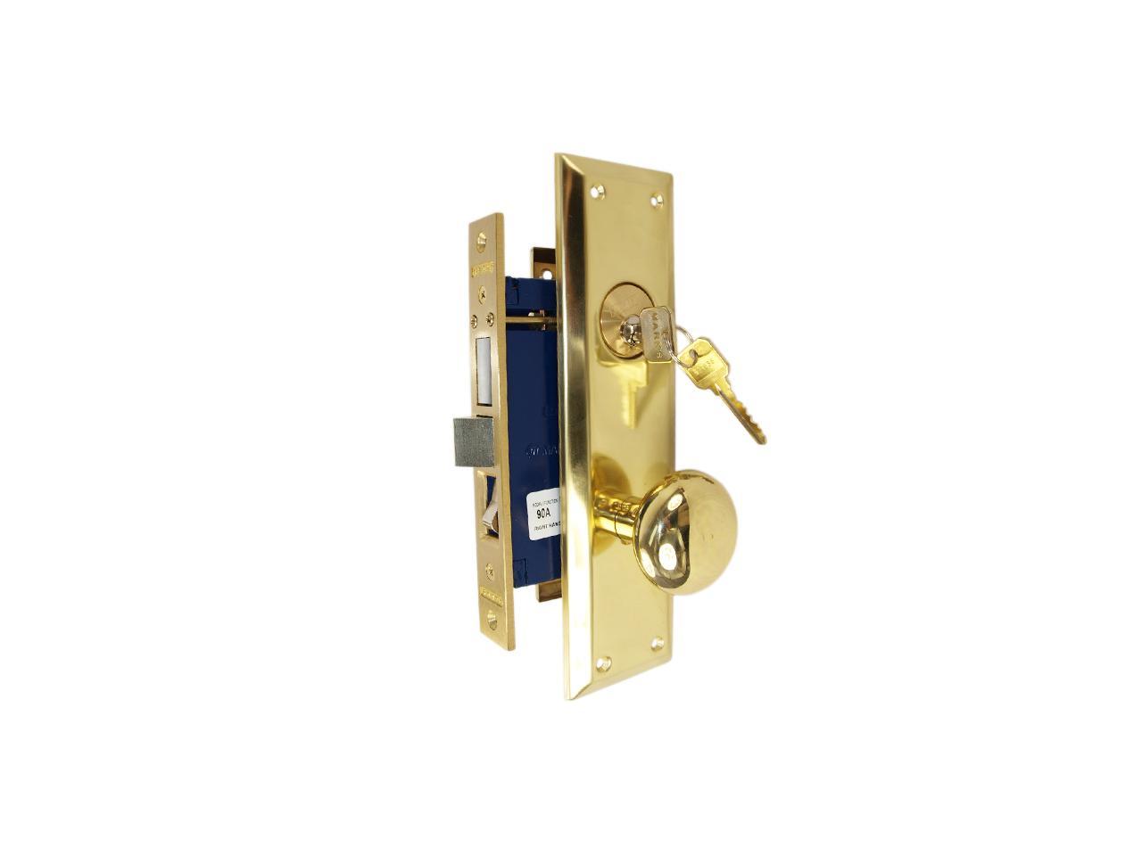 Marks Metro 91A/3 Brass Right Hand Mortise Entry, Surface Mounted ...