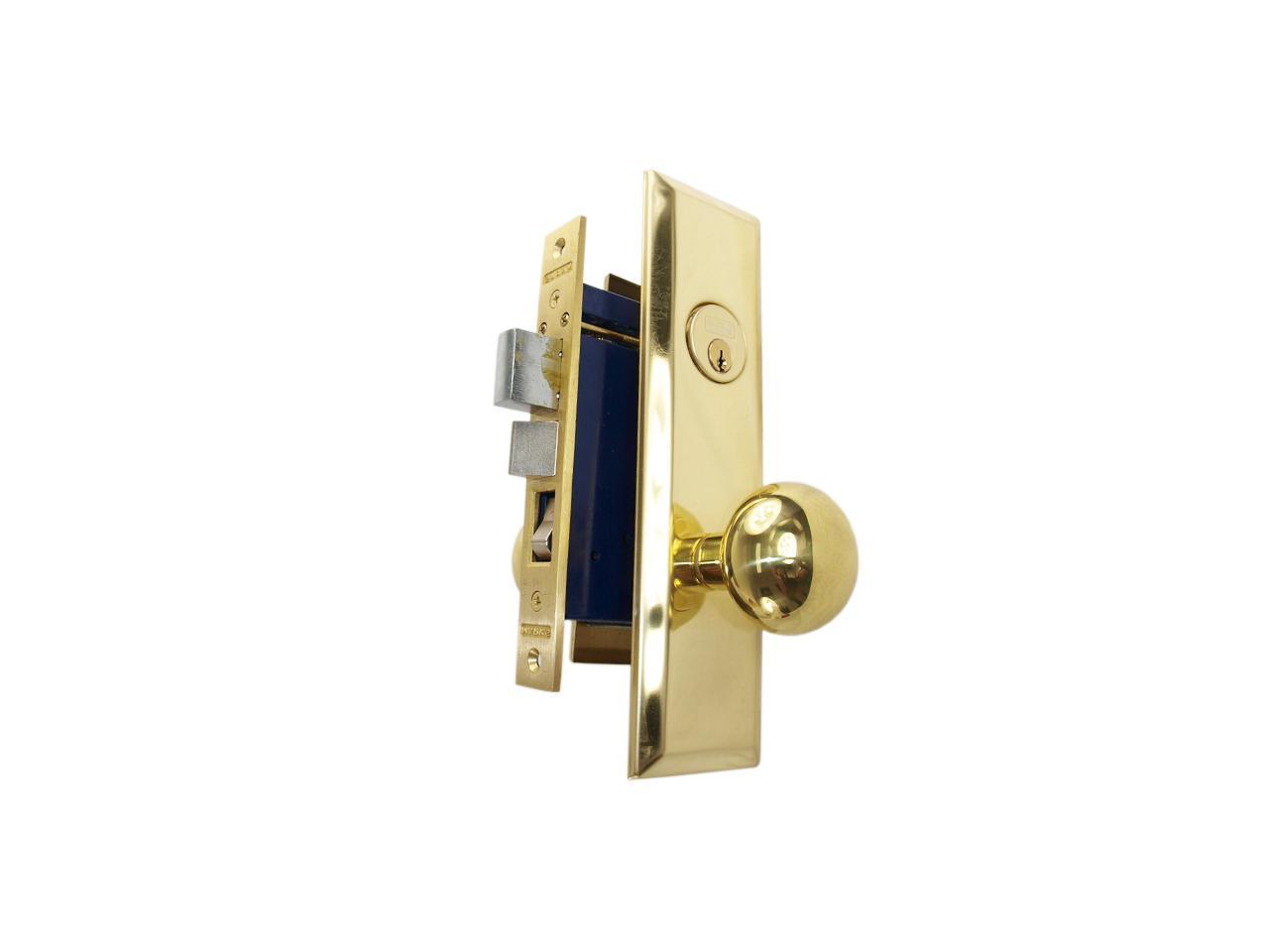 Marks New Yorker 9NY10A/3, Polished Brass Right Hand Mortise Entry Lock ...