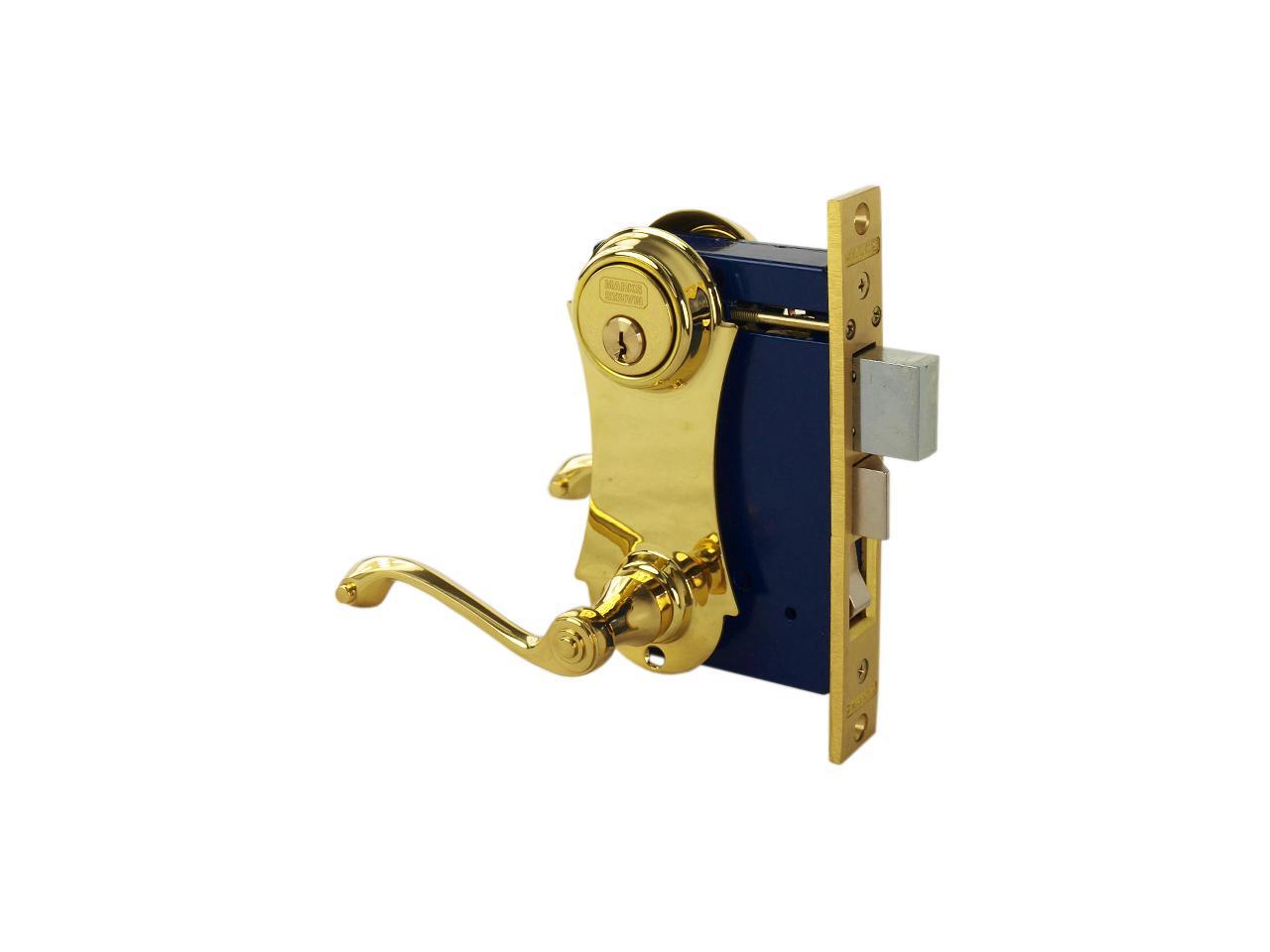 Marks 9215AC/3WLHR Polished Brass US3 Left Hand Reverse Ornamental