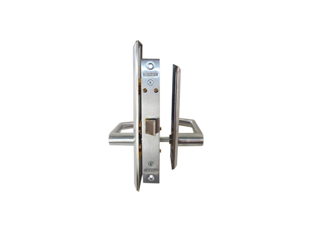Marks Metro 116DW/26D Satin Chrome Left Hand Mortise Lock Angled Lever