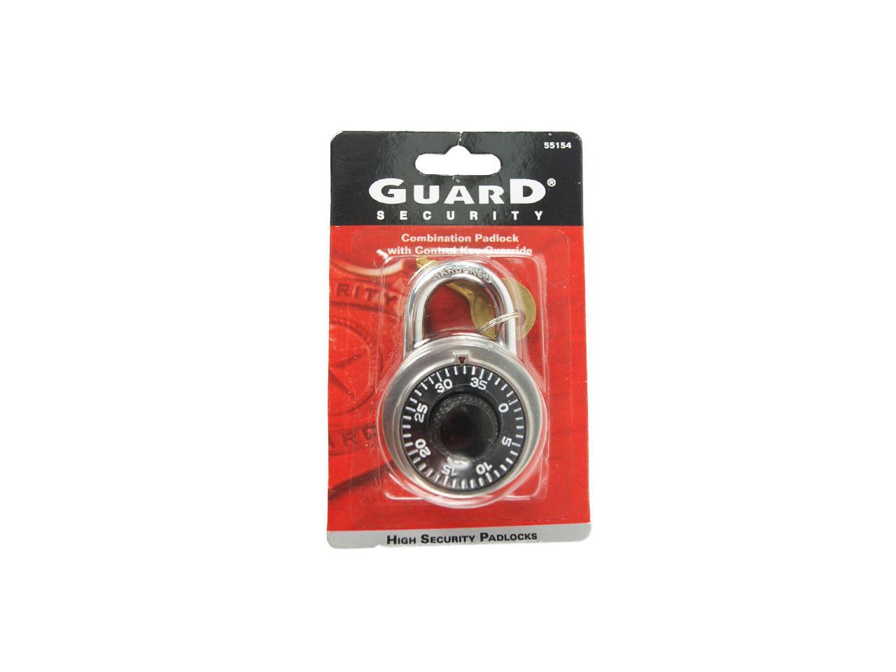 Guard 55154 Combination Padlock With Control Override Key
