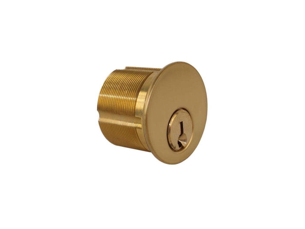 Maxtech R1KW203 Polished Brass US3 Solid Brass Replacement 1" Mortise Cylinder Lock With