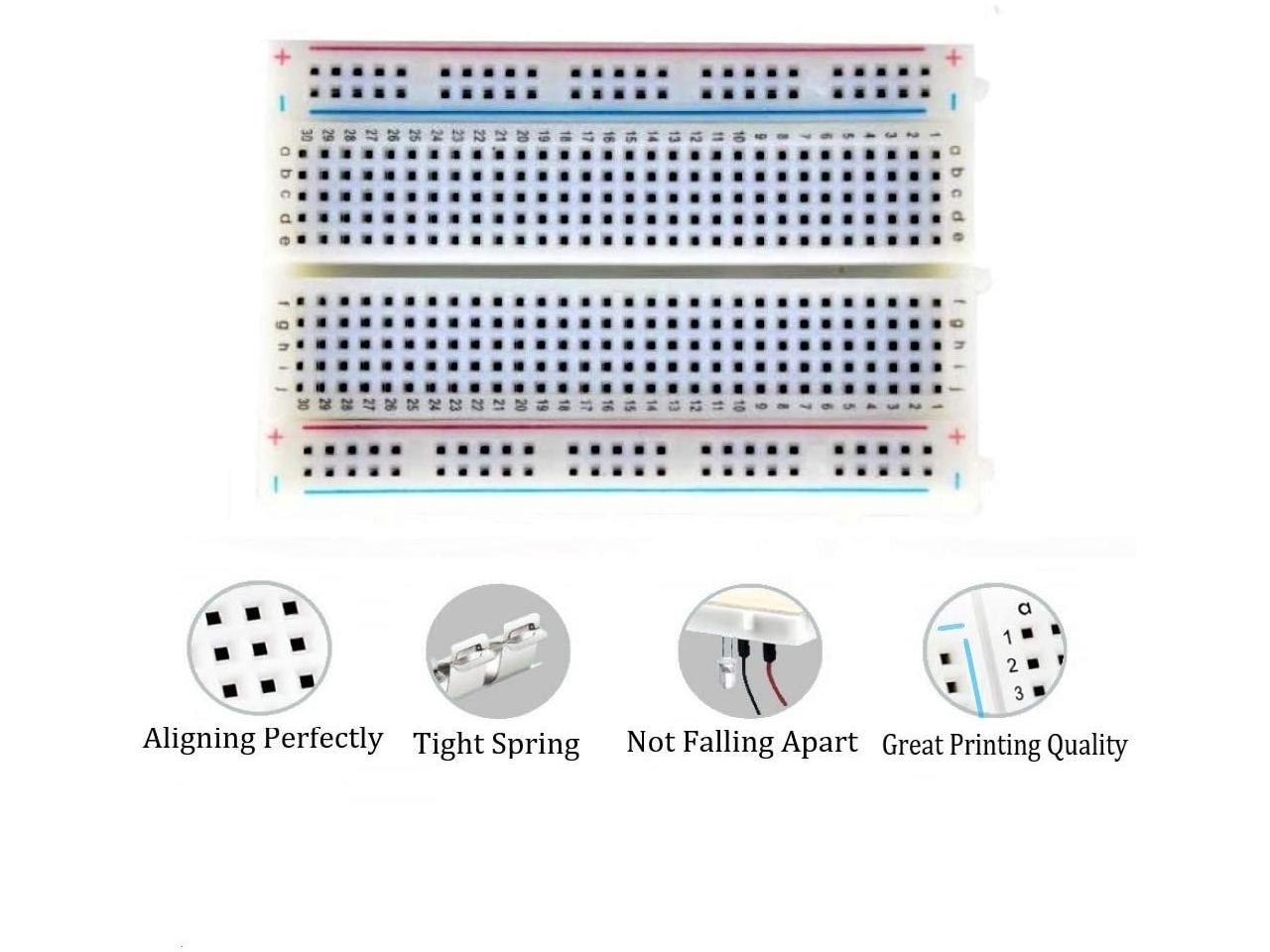 DaFuRui Breadboard Jumper Kit with 400Point Breadboard + 65pcs