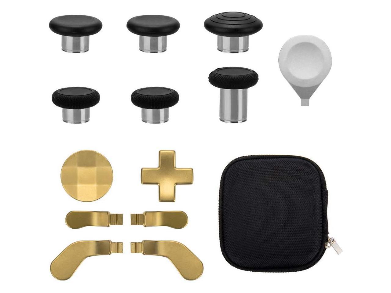 Elite Series 2 Controller Accessories Mod Swap Joysticks Paddles Adjustment Tool Gold D-Pads Metal Thumbsticks Replacement Parts for Xbox One Elite Series 2 Controller Model 1797 