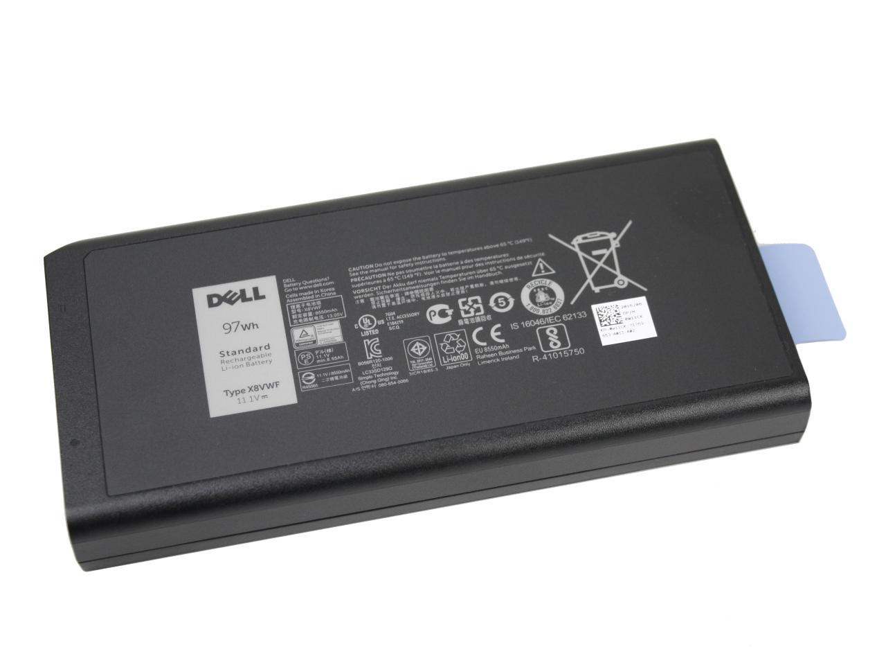 DELL GENUINE BATTERY 9 CELL 97WHR LATITUDE 14 RUGGED EXTREME 5404 5414 7404  7414 7204 451-BBBE X8VWF W11CK 1Y WRTY 
