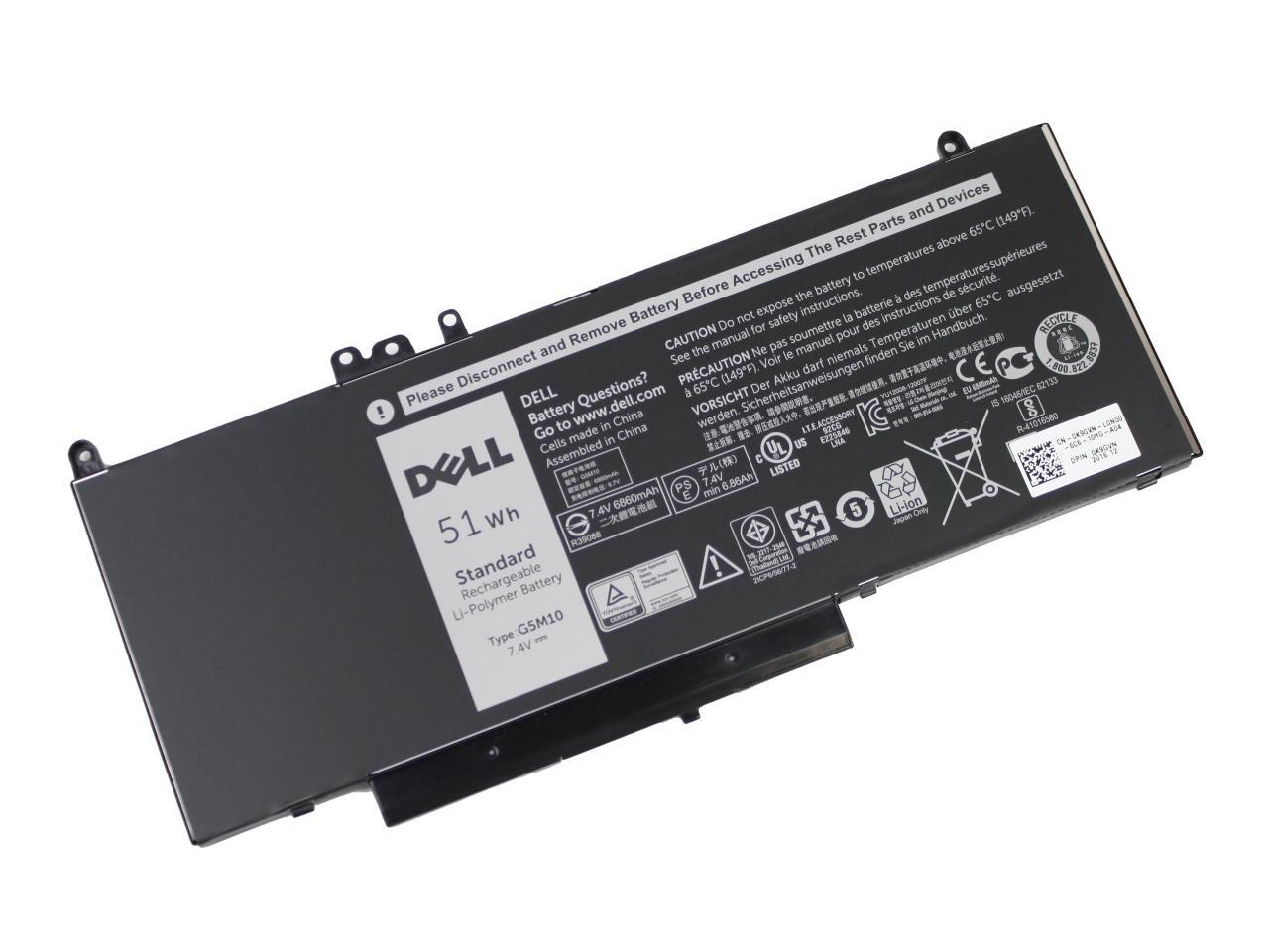 Dell Genuine New 1y Wrty 4 Cell Battery 51whr Latitude E5450 E5550 E5250 E3550 451 Bbln Pf59y Vmkxm 451 Bblk G5m10 Newegg Com