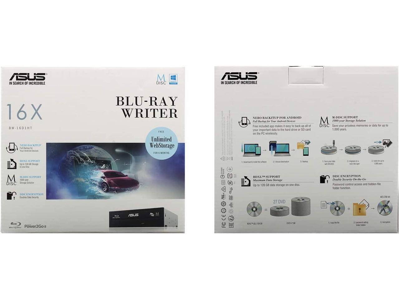外付けハードディスク・ドライブ ASUS BW-16D1X PRO Blu-ray Writer Amazon.com: Produplicator Asus 16x External Blu-ray Drive