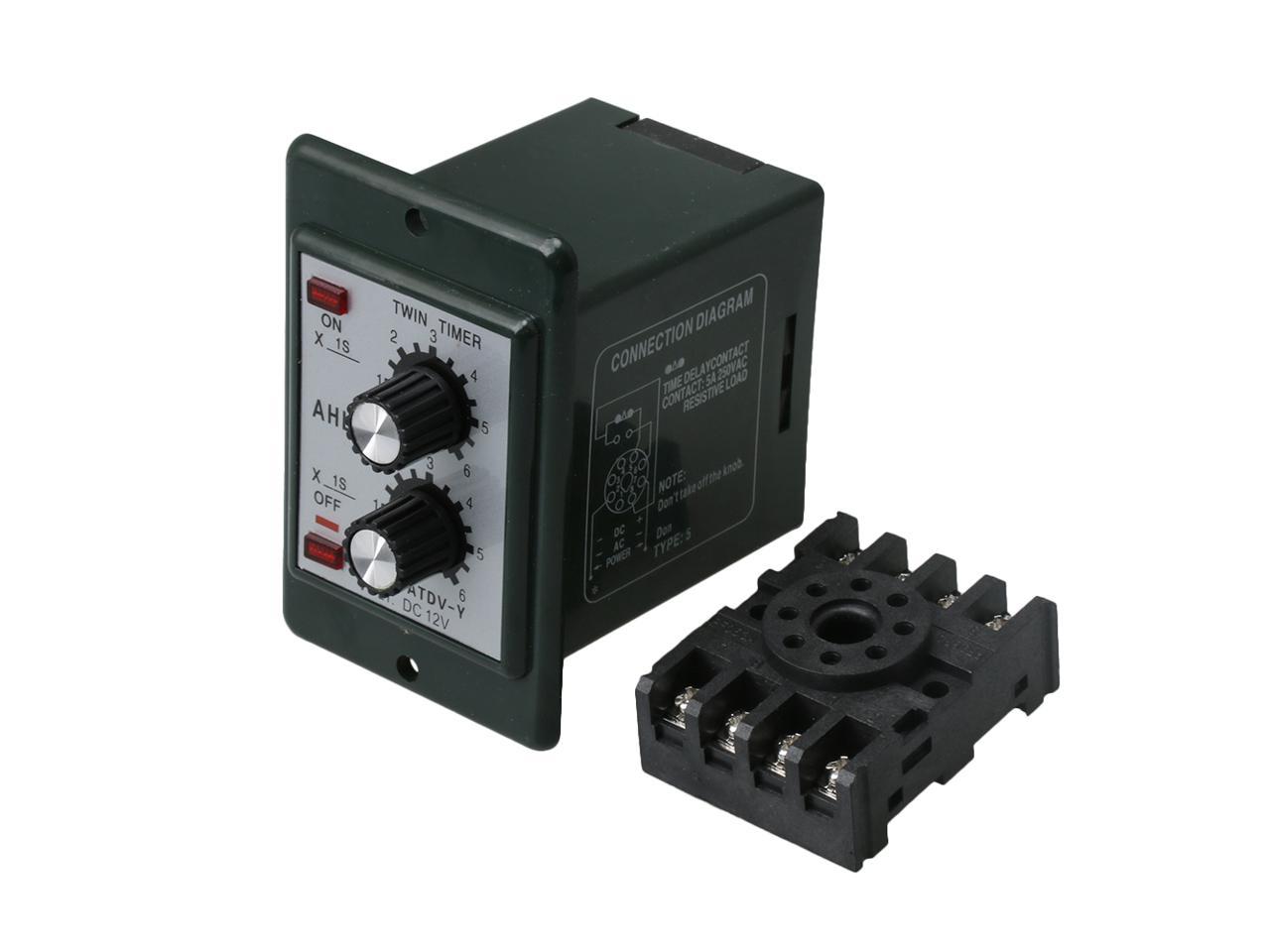 Dc 12v Delay Timer Repeat Cycle Time Relay 0 6s Adjust On Off Control Machine Newegg Com