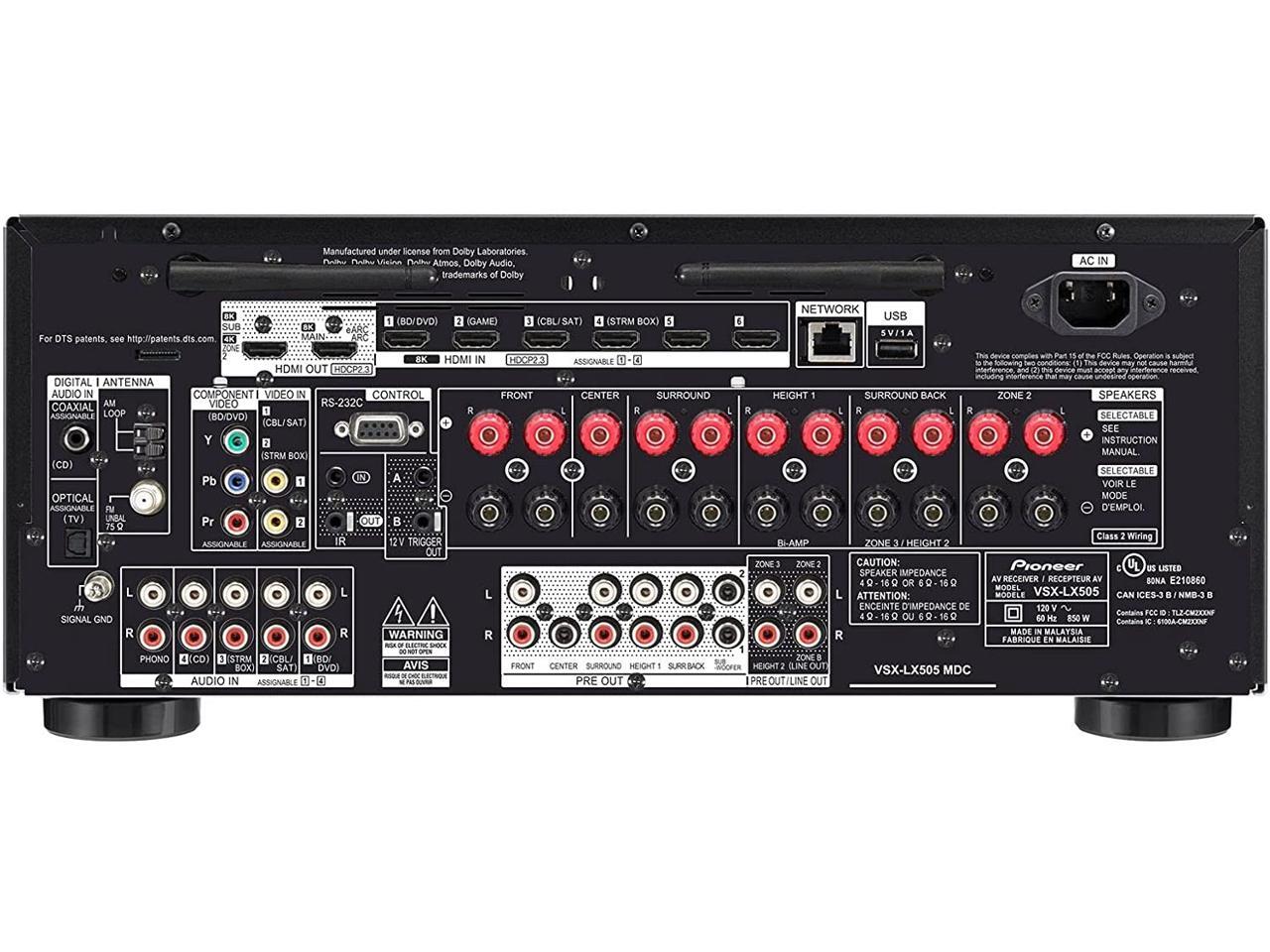 Pioneer Elite VSXLX505 9.2 Channel Network AV Receiver with Bluetooth