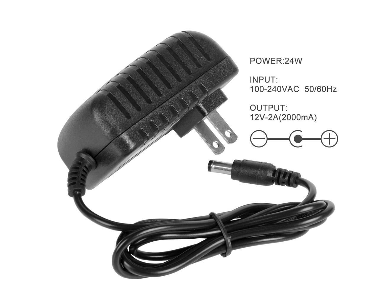 2.1x5.5mm CCTV Security Camera Power Supply Adapter 12V DC 2A Charger 2000mA 