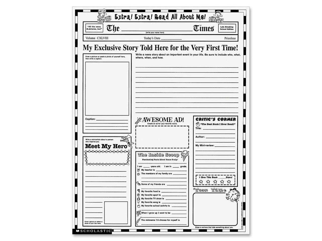 Scholastic Instant Personal Poster Sets Extra Extra Read All About Me ...