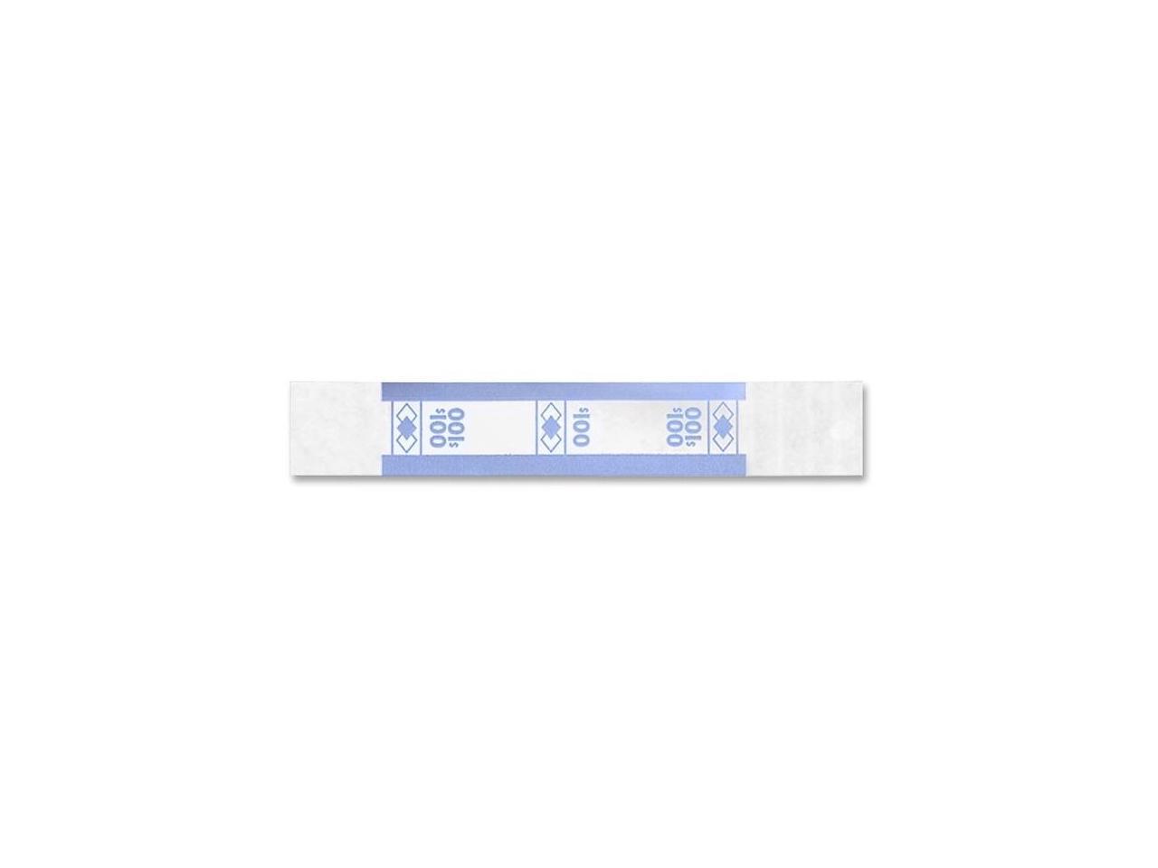 1.25 x 7.62 Inches 55027 25,000/Carton White/Blue PM Company SecurIT $100 Kraft Currrency Bands