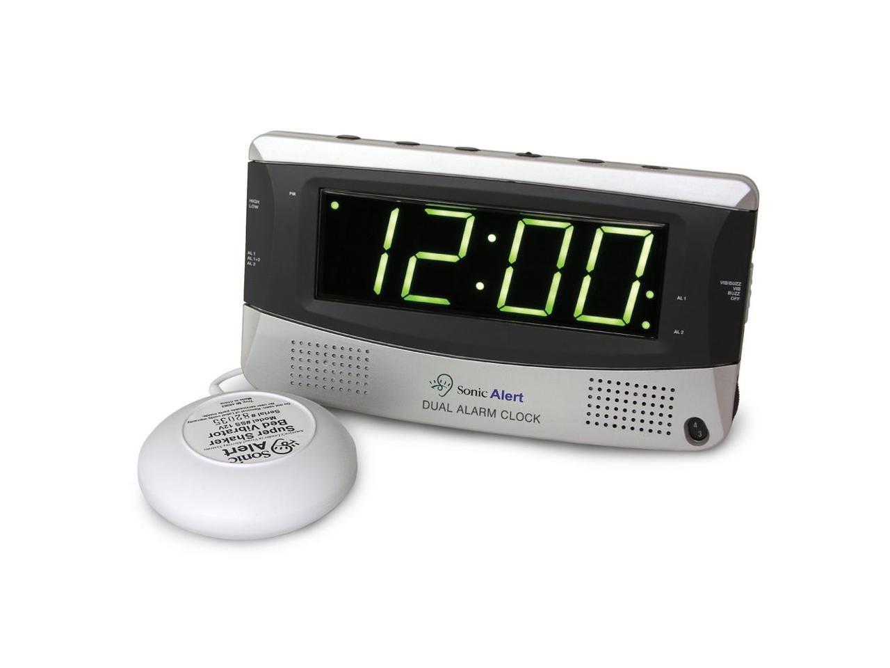 Sonic Alert SBD375ss Dual Alarm Clock with Bed Shaker