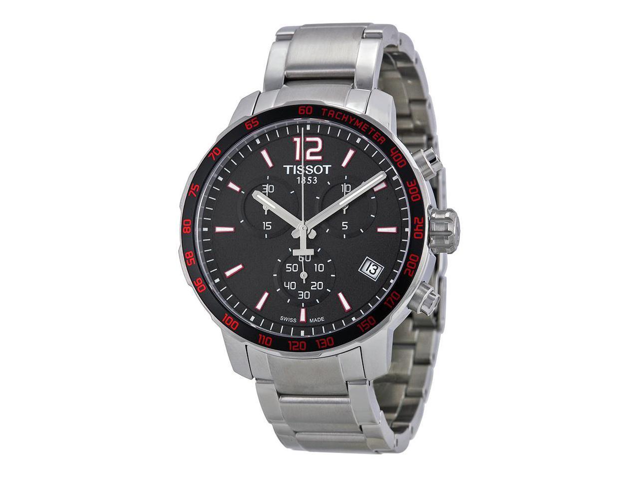 quickster chronograph black dial men's watch