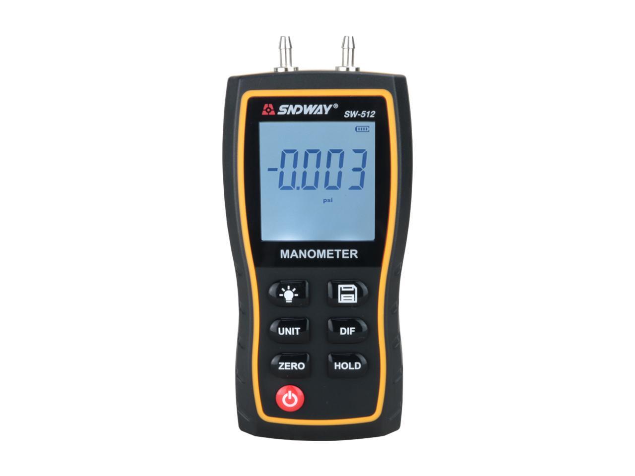 SNDWAY SW512 Digital Manometer Air Pressure gauge Vacuum Pressure