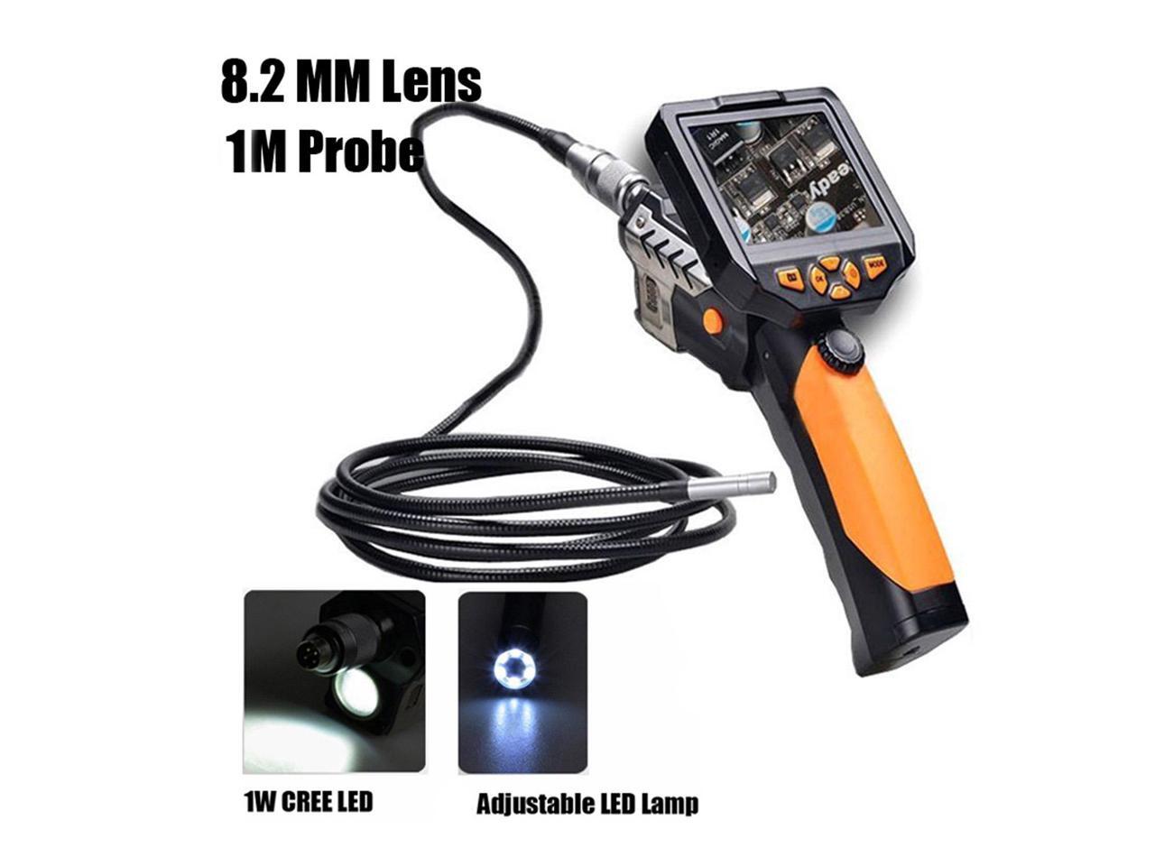 NTS200 Digital Endoscope 8.2mm Waterproof Inspection Camera 1M Probe Cable 3.5 Inch LCD