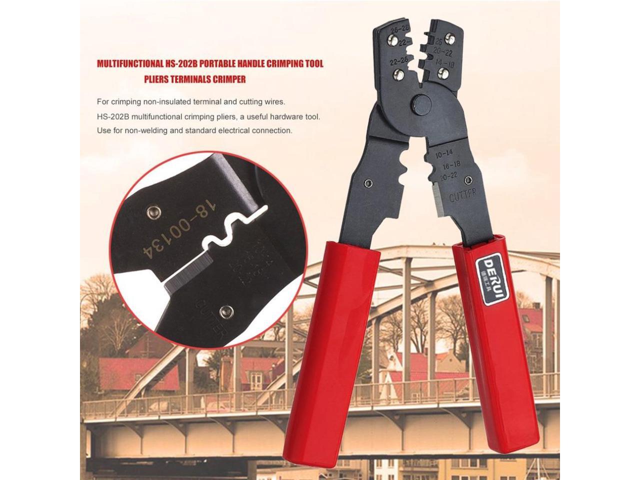 Tools Hands Hs-202B Japanese Style Crimping Pliers Terminals Crimping Tool D5C7