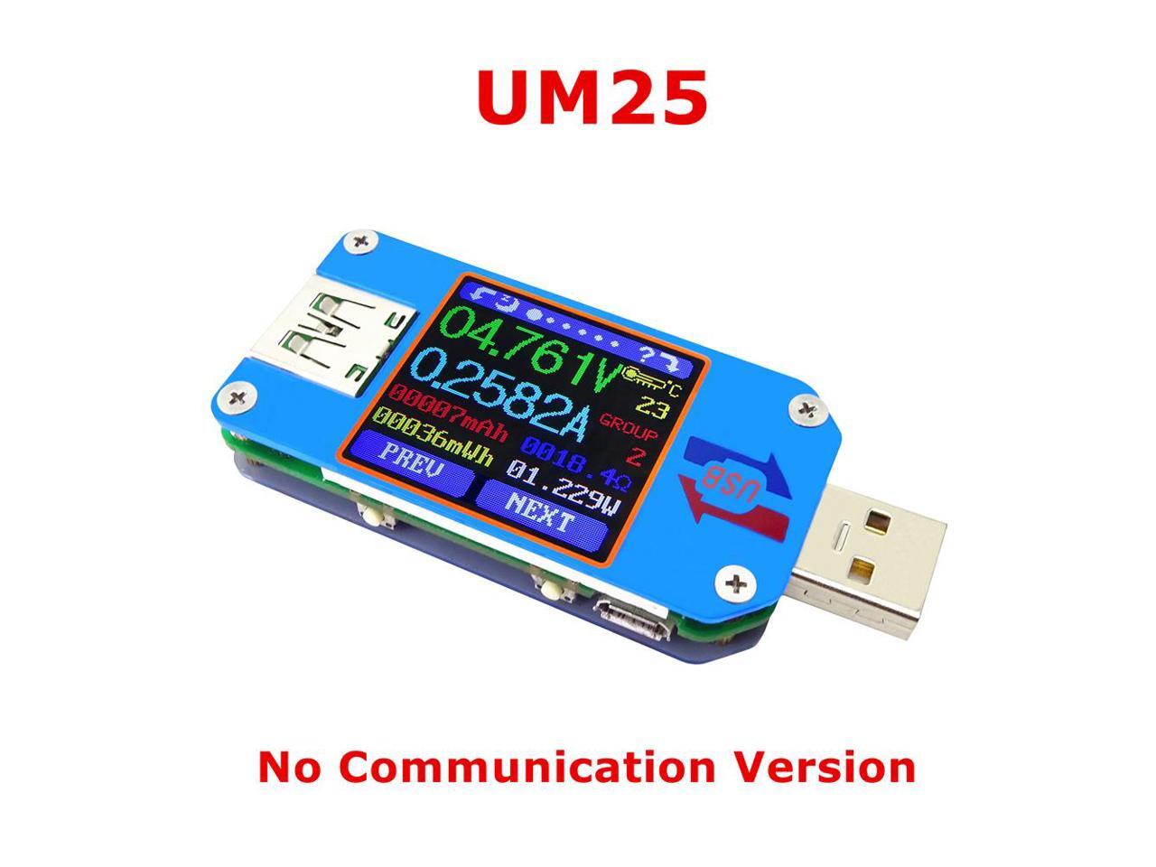 UM24C UM25C USB 2.0 Color LCD Display Tester Voltage Current Voltmeter Portable 