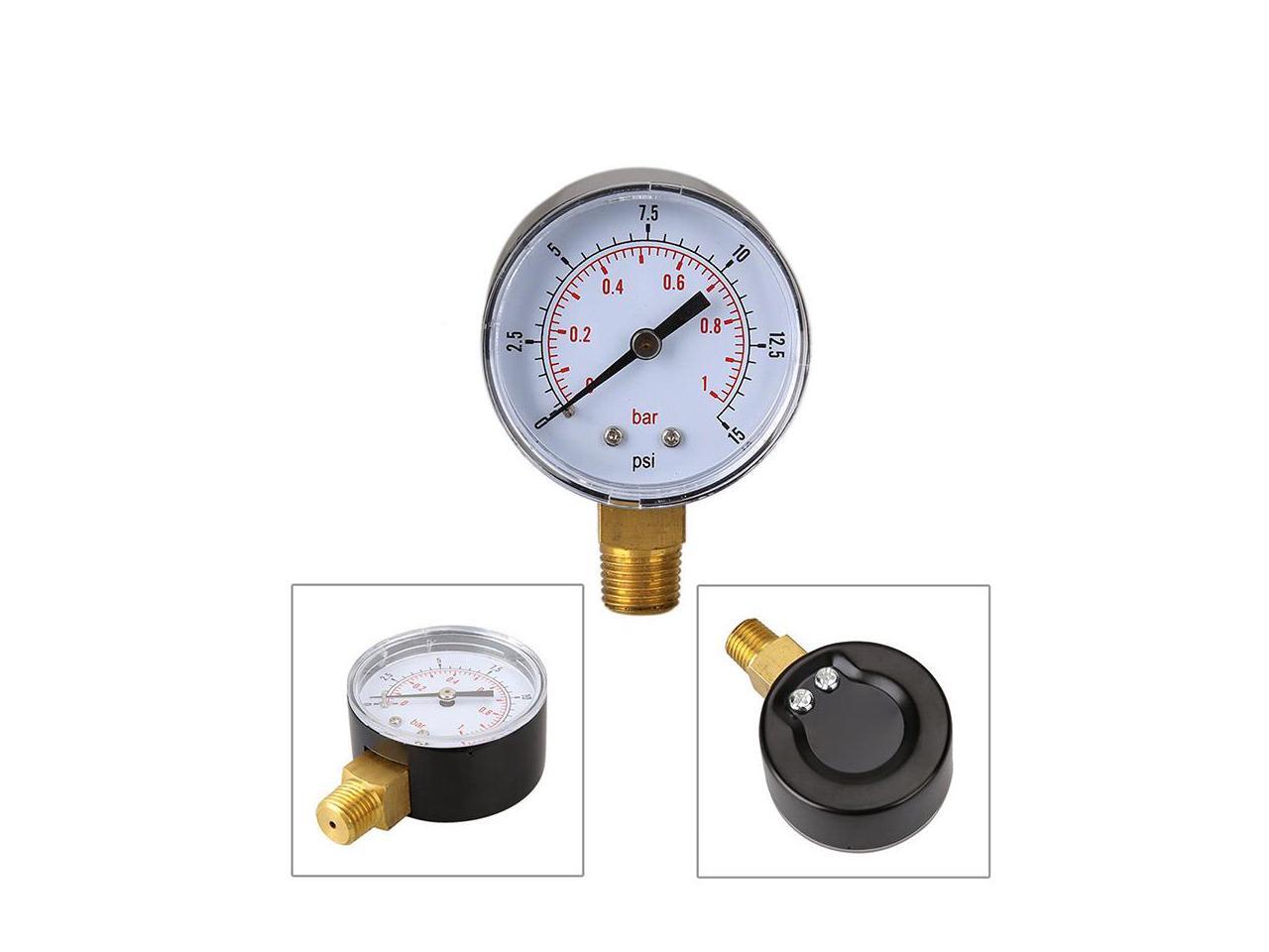 TS5015psi 015psi/01bar 1/4'' BSPT Vacuum Low Pressure Gauge