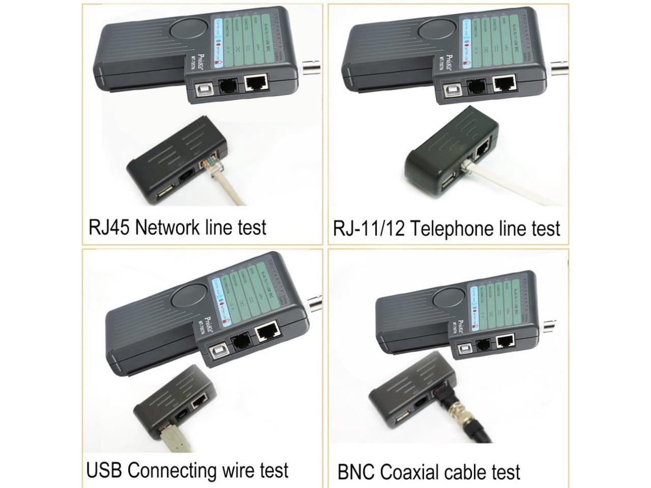 Pro'skit MT7057N Handheld RJ45 RJ11 USB BNC Cable SnifferRemote