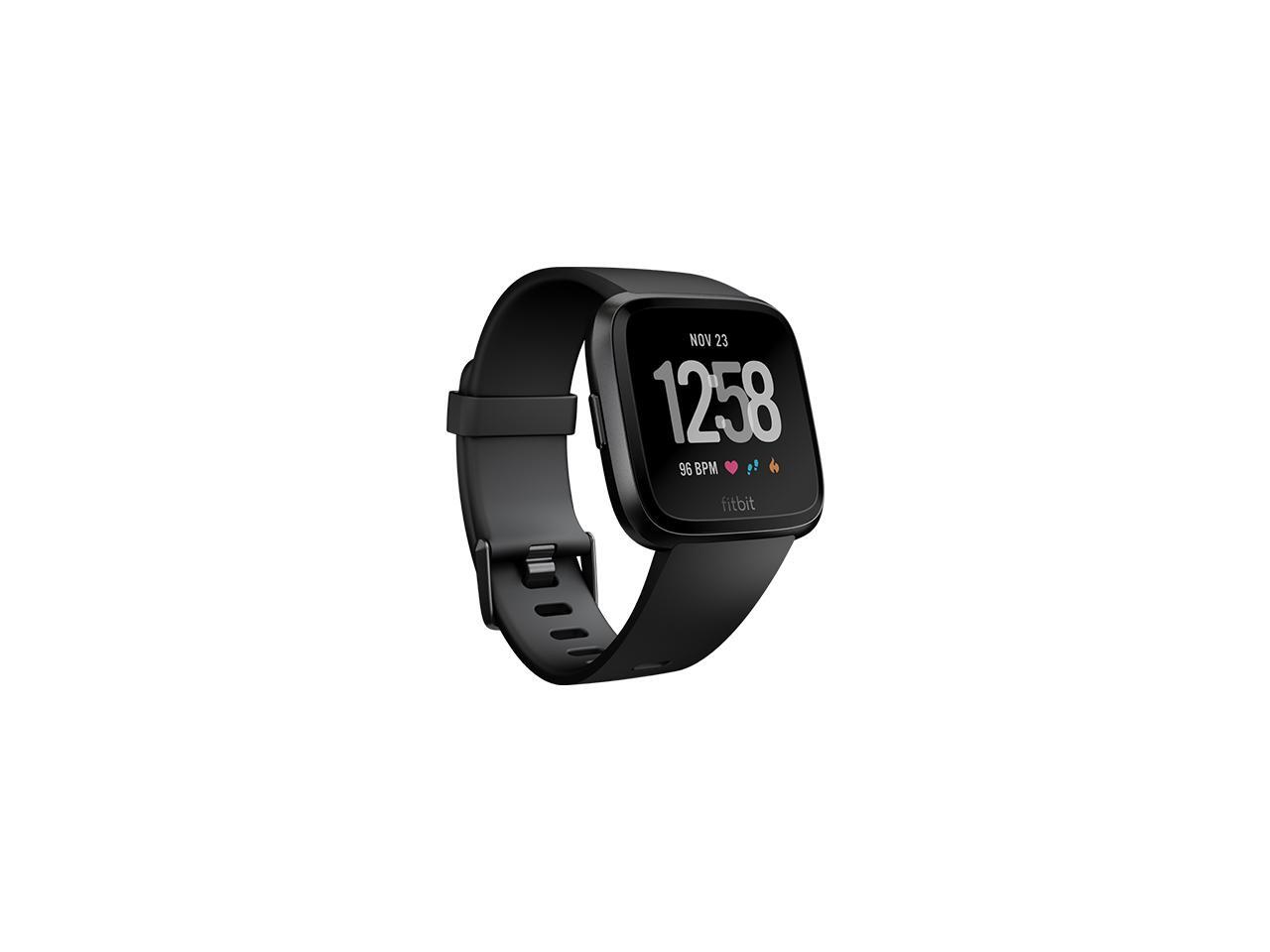 fitbit versa black aluminium