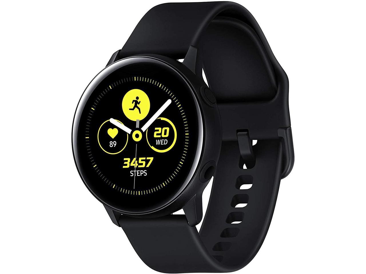 Refurbished: Samsung Galaxy Watch Active (40mm), Black (Bluetooth) - Wrist - Accelerometer 