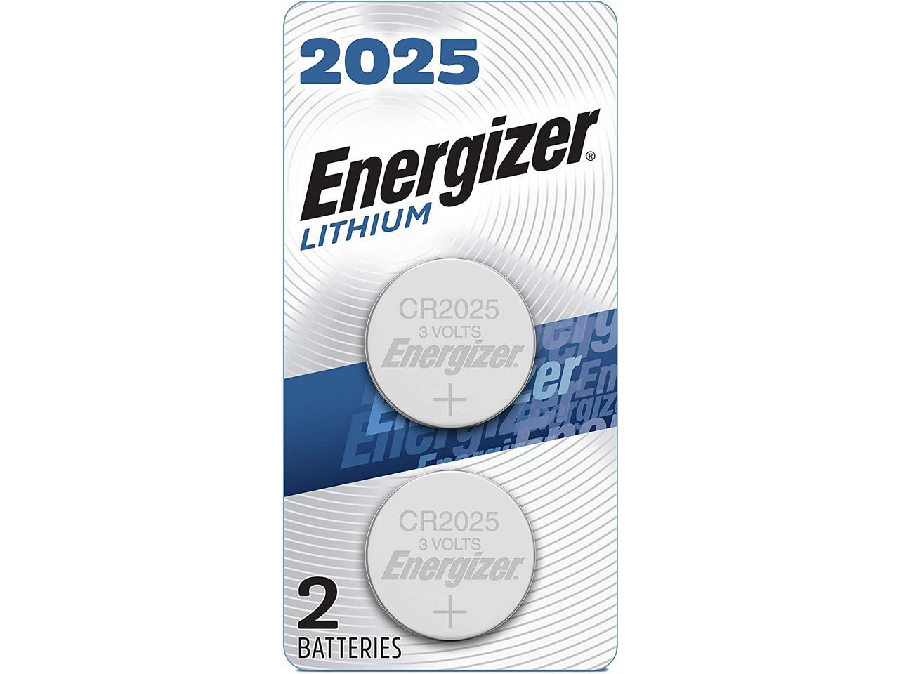 ENERGIZER Lithium 2025/CR2025 2025BP2 3V Coin Cell Battery, 2pack