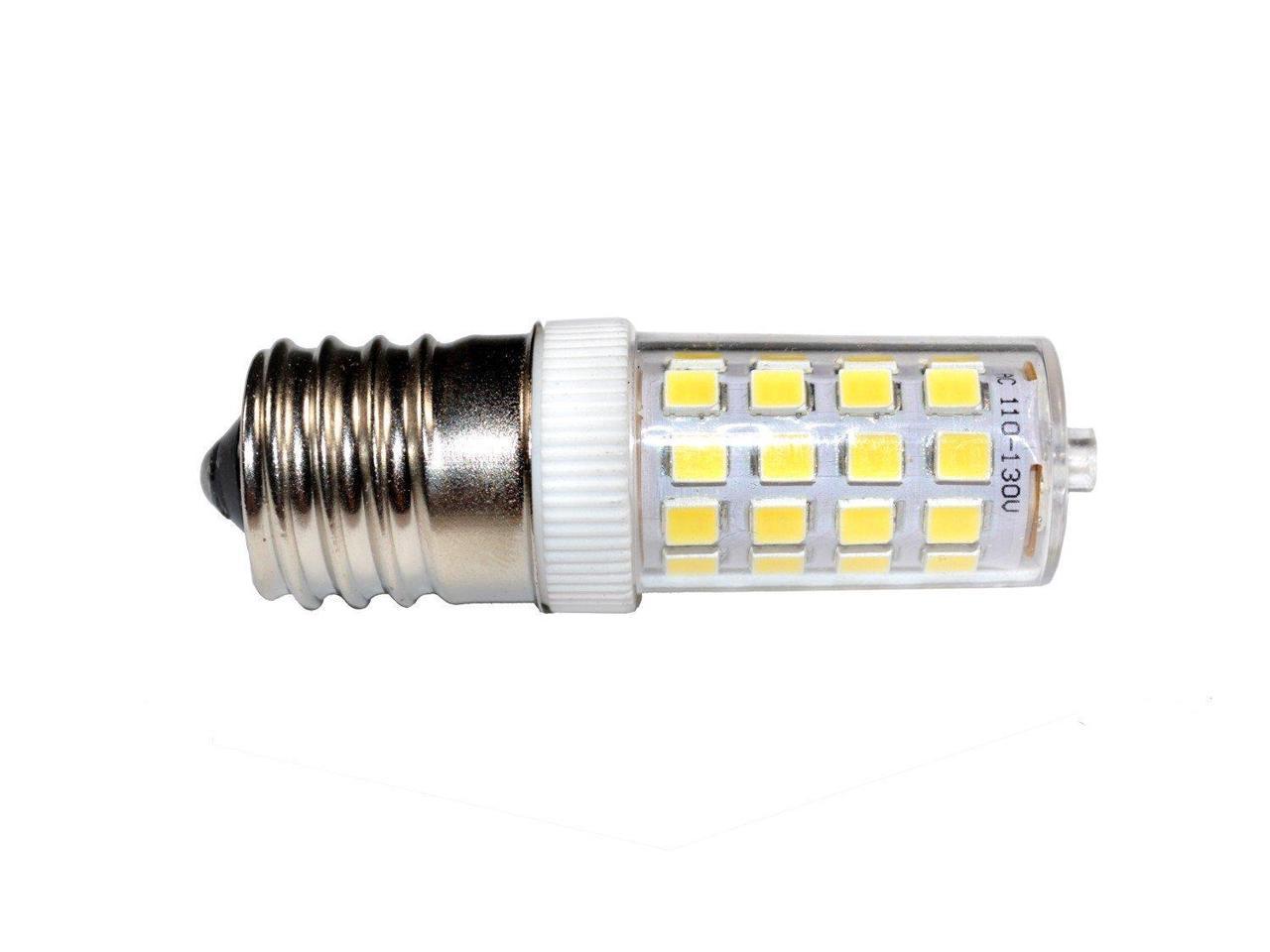 E17 5/8 Base Microwave Exterior Light Bulb for Stove Cool White - 2 Piece Sewing Machine Compatible with Whirlpool GE Kenmore LG 8206232A 5W Appliance LED Bulb 