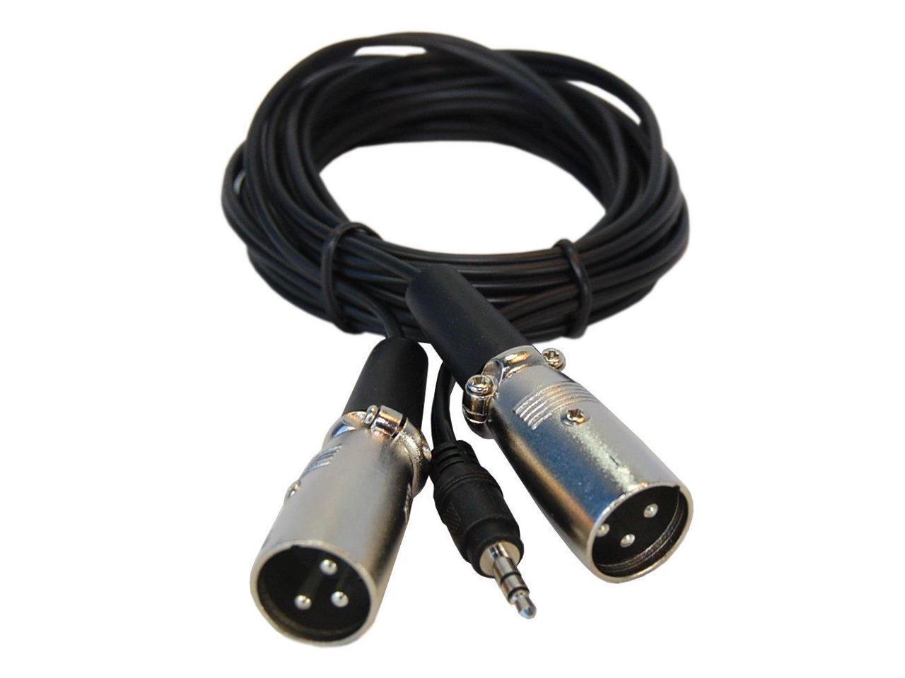 HQRP 3.5mm to Dual Male XLR plugs Cable Cord for Behringer B2031A