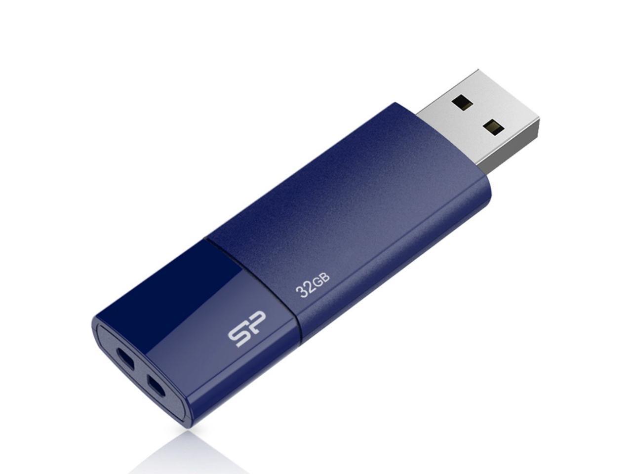 Silicon Power Ultima U05 32GB USB 2.0 Flash Drive, Deep Blue ...