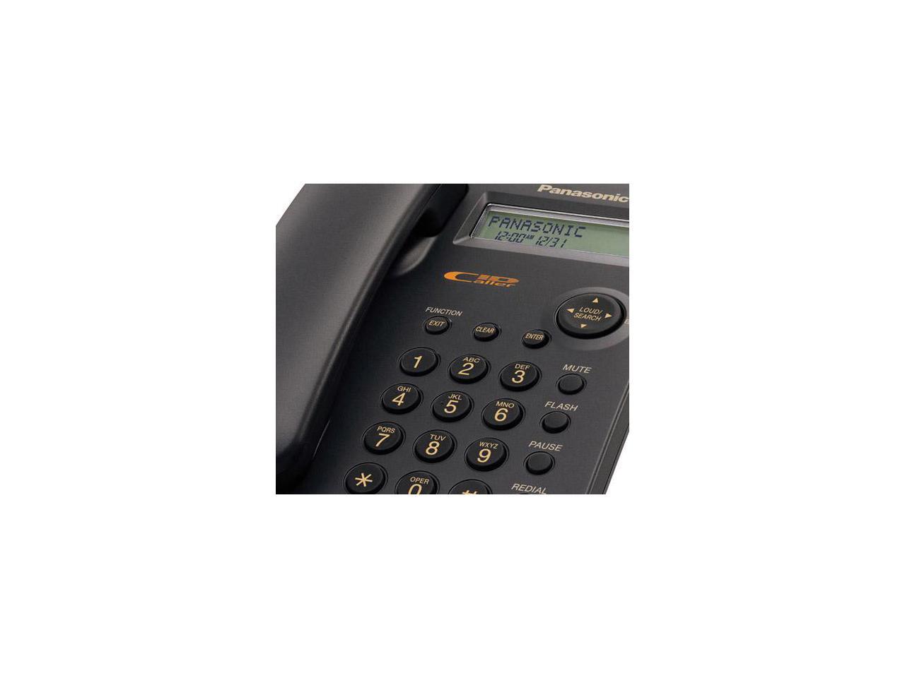 Panasonic KXTSC11B Wall Mountable Corded Telephone With Caller ID