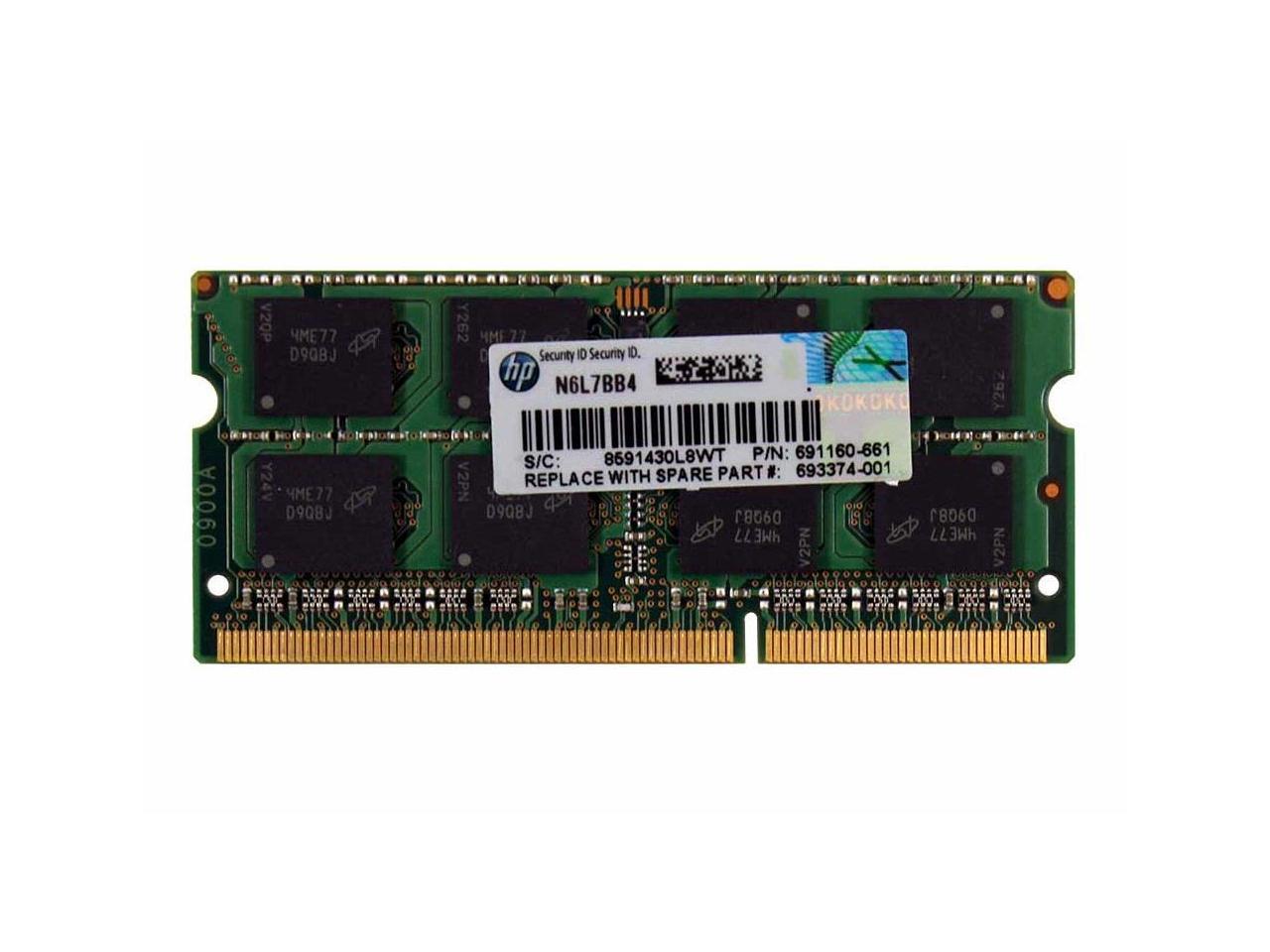 Hp 8gb 1 X 8gb Pc3l Ddr3l 1600 Sodimm For Notebook Pn 001 005 Newegg Com