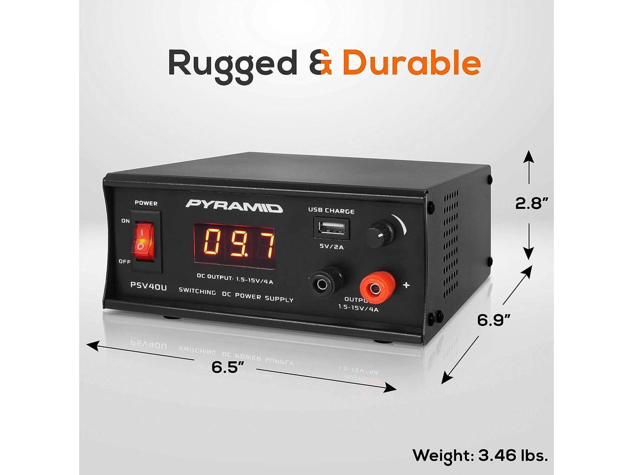 Universal Compact Bench Power Supply 4 Amp Regulated Benchtop ACDC