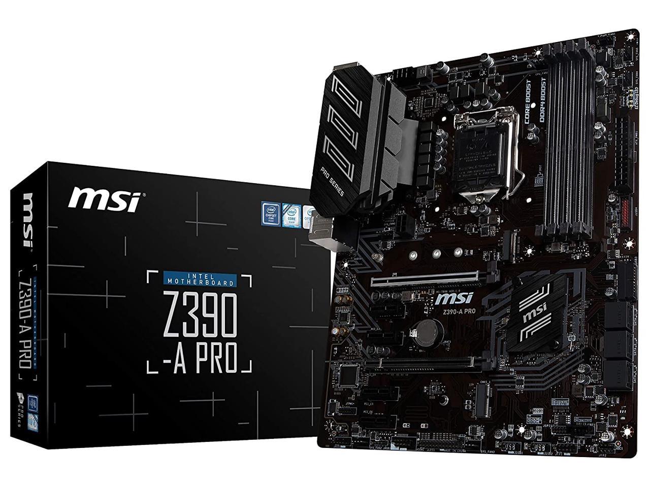 Msi z390 a pro установка m2