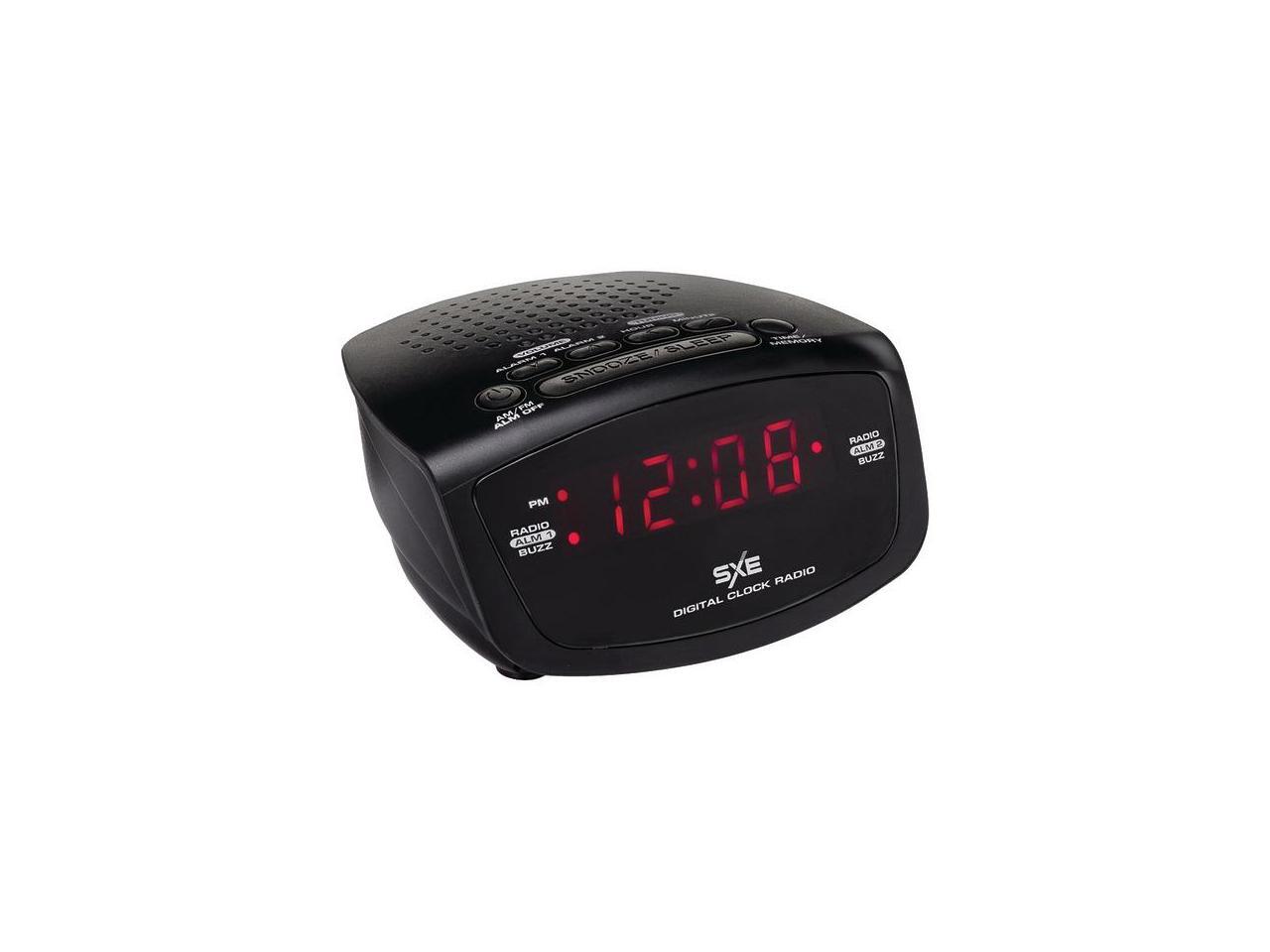 SXE SXE86001 AM/FM Dual Alarm Clock Radio