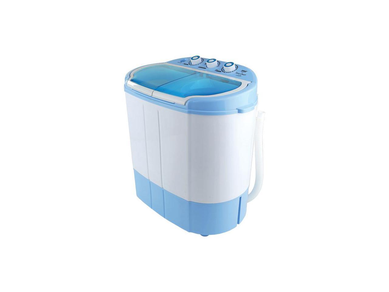 Pyle Compact & Portable Washing Machine with Mini Laundry Clothes Washer White 