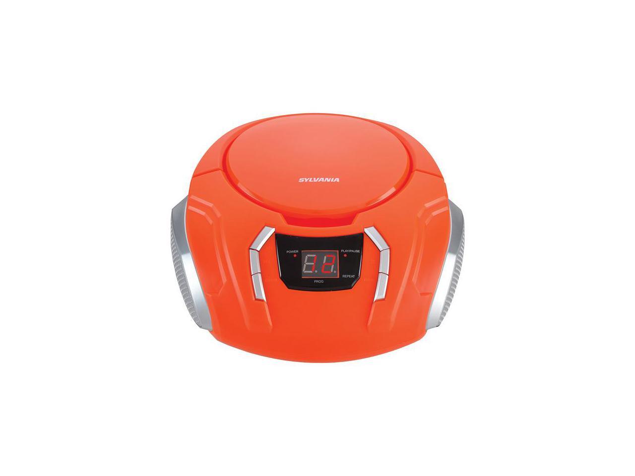 SYLVANIA(R) SRCD261BORANGE Portable CD Player with AM/FM Radio