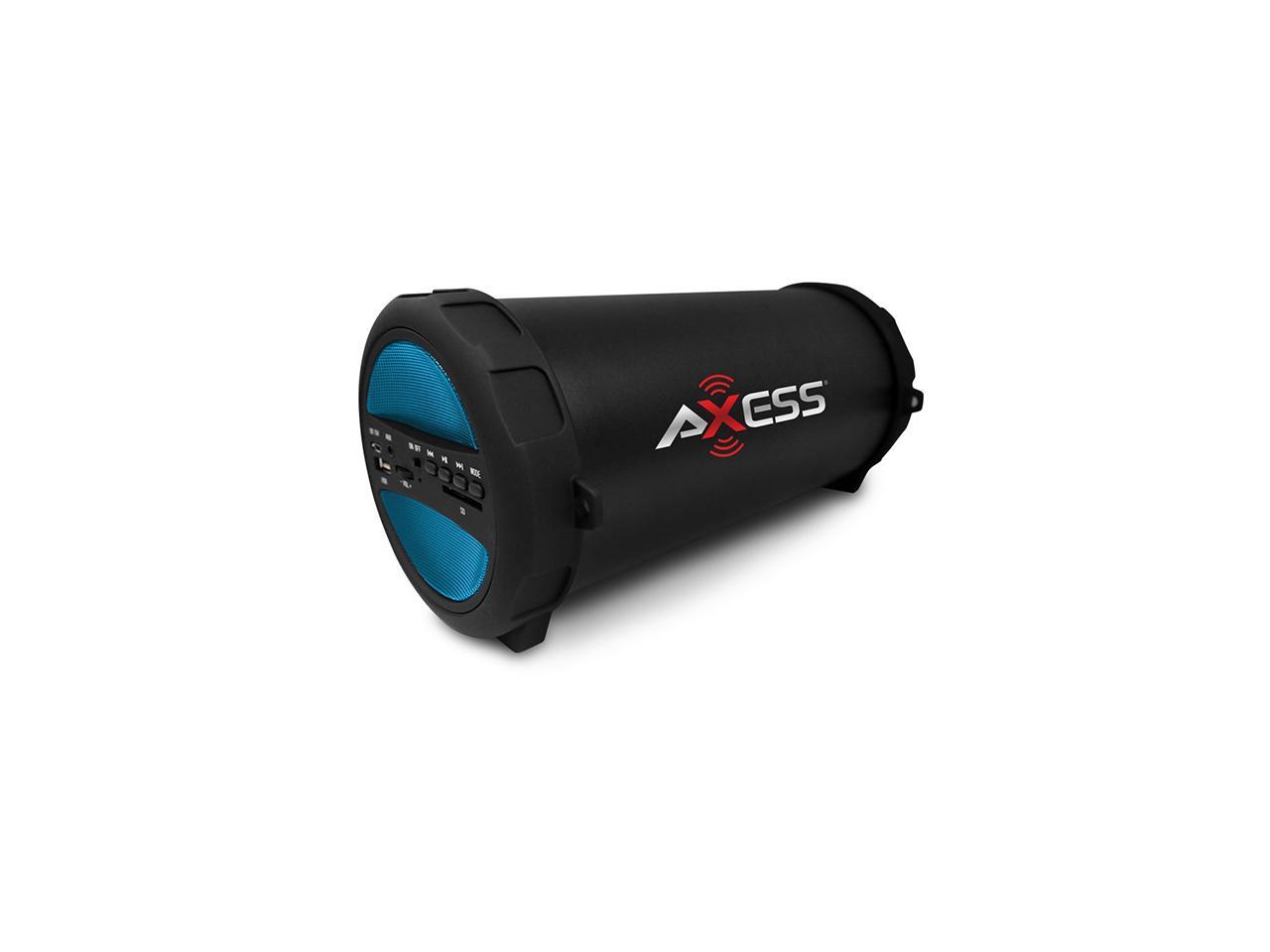 Blue Axess SPBT1041BL Portable Thunder Sonic Bluetooth Cylinder Loud Speaker 