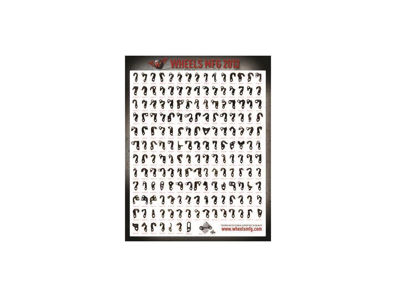 WHEELS MANUFACTURING WHMFG CHART FOLDING DERAILLEUR HANGER BR3FLD