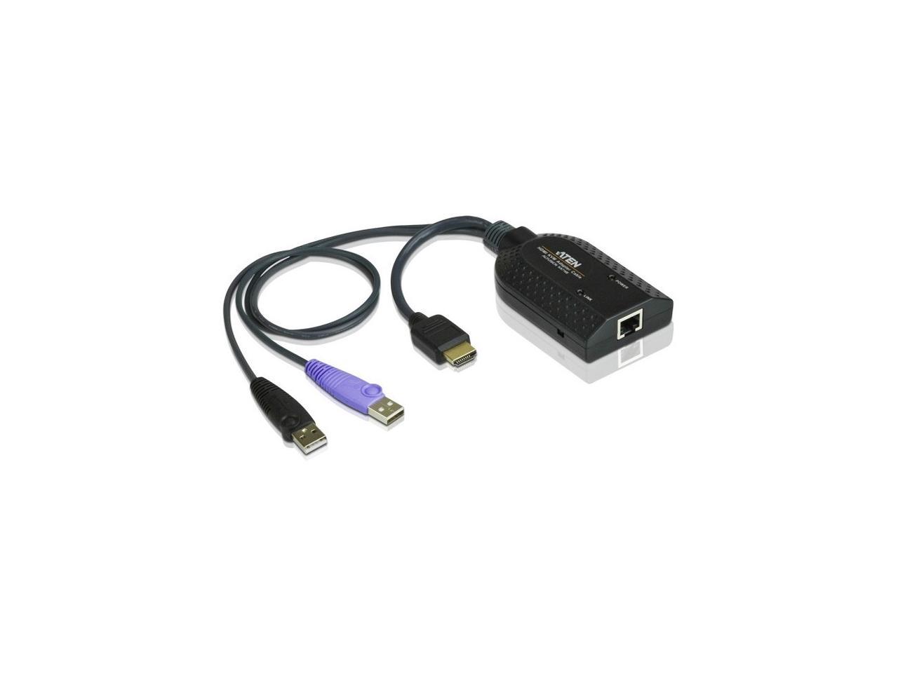 Aten Hdmi Usb Virtual Media Kvm Adapter Cable With Smart Card Reader ...